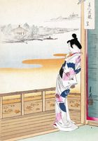 Plakat 70x100cm The Call of the Cuckoo, Gekko Japoński Vintage