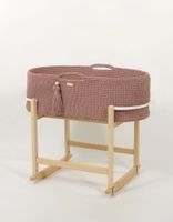 kosz mojżesza boho handmade z kołyską - mauve