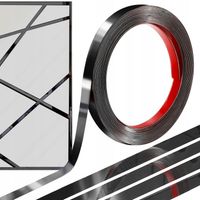 Listwa Dekoracyjna SAMOPRZYLEPNA Czarna POŁYSK Taśma Ozdobna 1cm x 2,44m