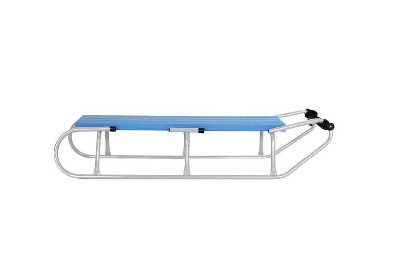 Sanki dla dzieci Niebiesko-srebrne Podwójne z Oparciem zdjęcie 2