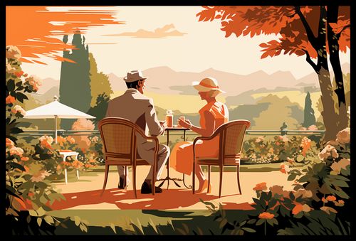 Plakat 60x40cm Retro Randka na Arena.pl