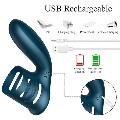 wibrator silicone ring blue usb 7 function na Arena.pl
