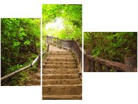 100CM 80 OBRAZ 3 ELEM SCHODAMI GÓRĘ ŚCIENNY