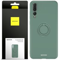 ETUI MATOWE DO HUAWEI P20 PRO SPACECASE SILICONE RING SILIKONOWE + SZKŁO