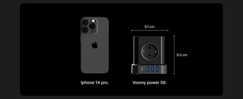 Biały Listwa Zasilająca Voomy PowerCube S6 z Jednym USB-C i Trzema USB-A na Arena.pl