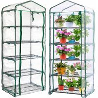 MINI SZKLARNIA BALKONOWA OGRODOWA 5 PÓŁEK PIONOWA FOLIAK 190x69x50 cm