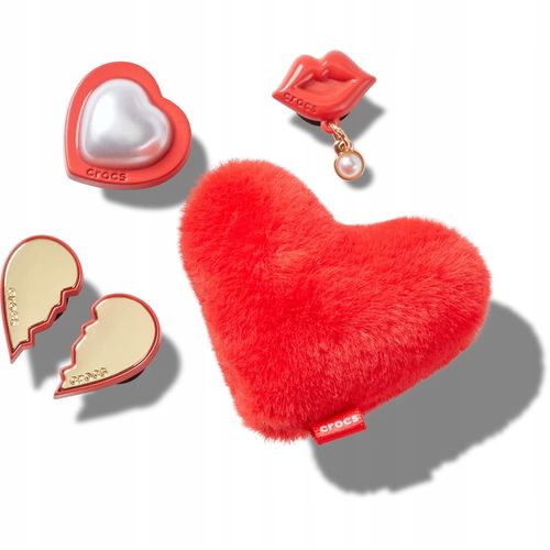 Crocs Przypinki Ozdoba Jibbitz Piny Charms Do Butów Red Valentines 5 Pack na Arena.pl