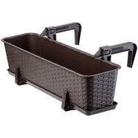 SKRZYNKA BALKONOWA DONICZKA UCHWYTY PODSTAWKA 60cm