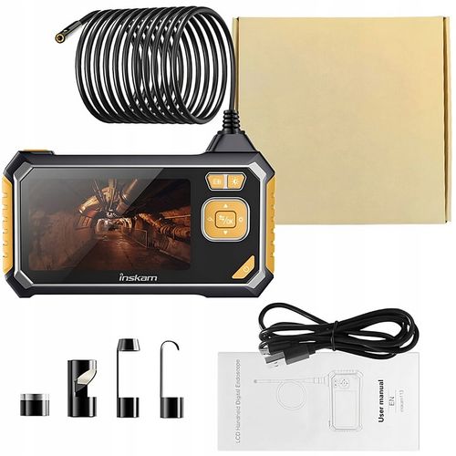 KAMERA INSPEKCYJNA ENDOSKOP 3M LCD HD 4,3" 8MM FULL HD 360° MICRO SD 64GB na Arena.pl