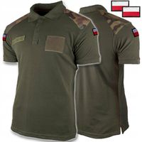 Koszulka wojskowa POLO 304A/MON mundurowa WP OLIVE MORO taktyczna FLAGI r L