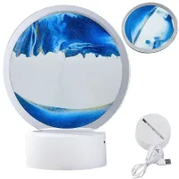 Lampa piaskowa 3d ruchomy dynamiczny piasek dekoracyjna biurko usb rgb