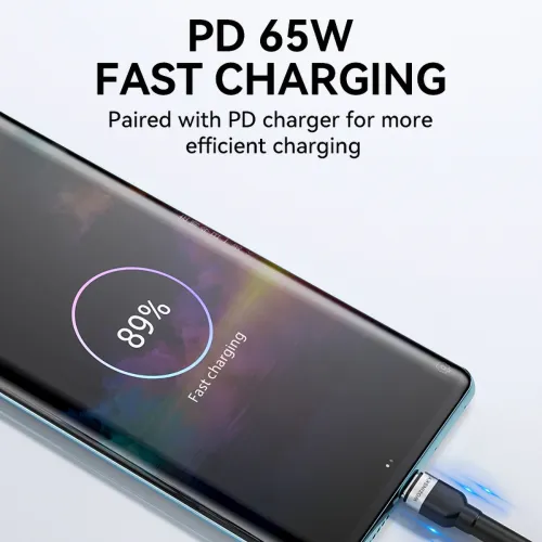 kabel wozinsky wnbcc2 usb-c / usb-c pd 65w 2 m - czarny na Arena.pl