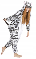 ZEBRA ONESIE PIŻAMA DRES KOSTIUM PRZEBRANIE KIGURUMI S