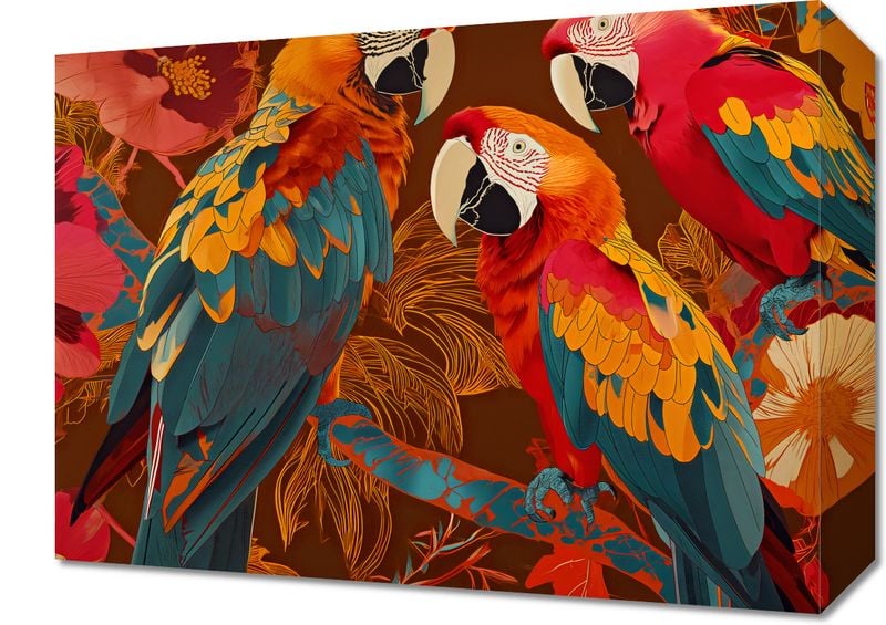 Obraz 40x30cm Kolorowe Ary zdjęcie 1