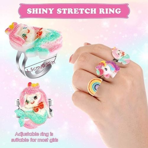 Zestaw 3 kolorowych bransoletek i pierścionków na Arena.pl