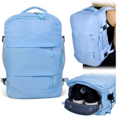 plecak turystyczny podróżny bagaż podręczny do samolotu - niebieski