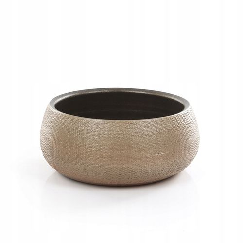 złota osłonka na drzewko BONSAI złote niskie doniczki PORTO BOWL 27/13 cm na Arena.pl