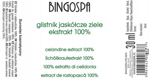 GLISTNIK JASKÓŁCZE ZIELE EKSTRAKT 100% 30 ML na Arena.pl