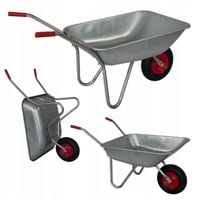 Taczka ogrodowa LEKKA OCYNKOWANA wózek ogrodowy transportowy MOCNA 80L