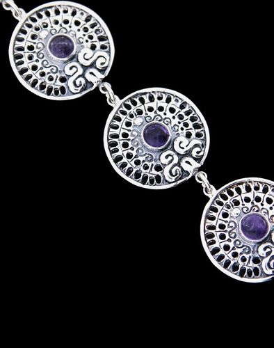 komplet srebro ametysty, 3 elementy na Arena.pl