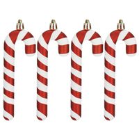 Bombki choinkowe, laska cukrowa zestaw 4 szt. ozdoby świąteczne do stroika, nietłukące