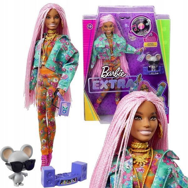 Mattel Barbie Lalka Extra Warkoczyki + Akcesoria zdjęcie 1