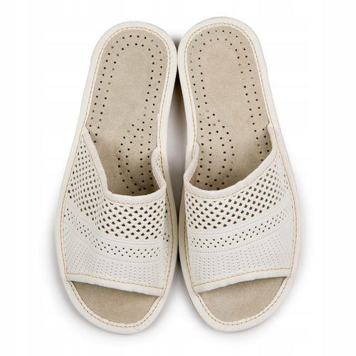 DAMSKIE KAPCIE Skórzane Pantofle Skóra Ciapy na Arena.pl