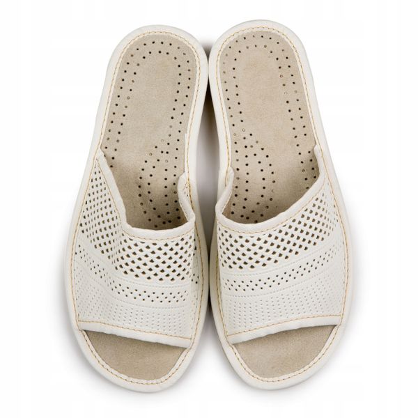 DAMSKIE KAPCIE Skórzane Pantofle Skóra Ciapy zdjęcie 10