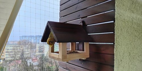 Karmnik Dla Ptaków Mocny STOJĄCY DREWNIANY WISZĄCY wystarczająco duży. na Arena.pl