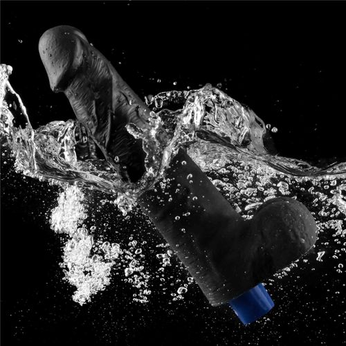 10.5" real softee rechargeable tpe vibrating dildo(black) na Arena.pl