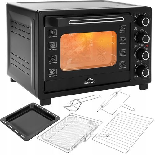 PIEKARNIK ELEKTRYCZNY 45L 2000W TERMOOBIEG ROŻNO GRILL SUSZARKA DO GRZYBÓW na Arena.pl