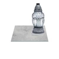 SZKLANA PODSTAWKA POD ZNICZE Z DEDYKACJĄ 25x25cm Beton 275e