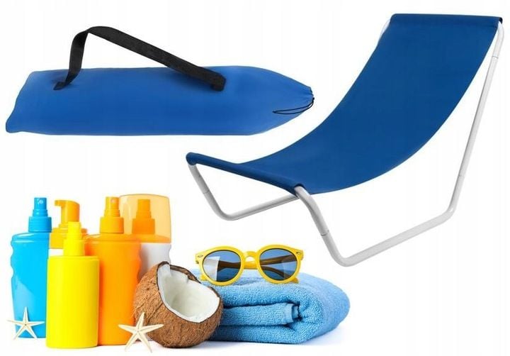 Leżak stal niebieski Malatec zdjęcie 4