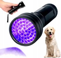 Duża Latarka Tester Led Dioda Uv Bursztyn Taktyczn