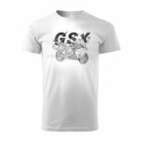 Koszulka z motocyklem motocykl Suzuki GSX 1000 GT męska biała REGULAR M