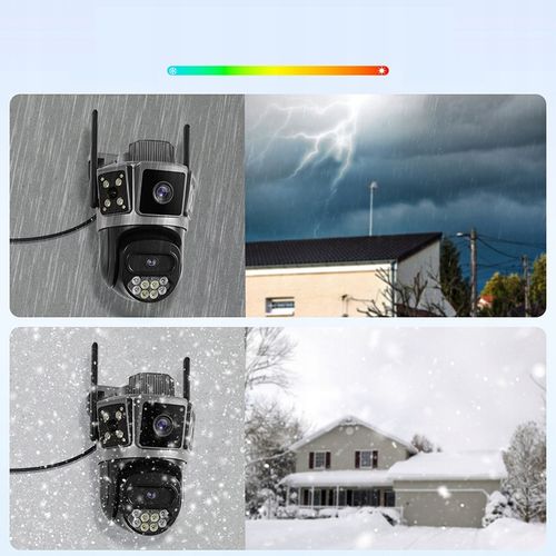 PODWÓJNA KAMERA 2X5MP 5GHz ZOOM ZEWNĘTRZNA OBROTOWA IP WIFI ALARM DETEKCJA na Arena.pl