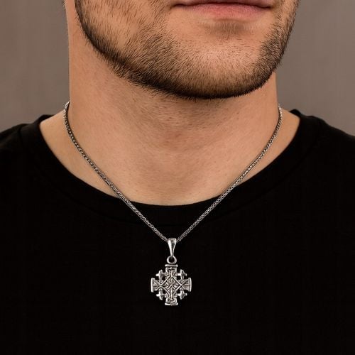 KRZYŻ SREBRNY 925 JEROZOLIMSKI SREBRO PRÓBA 925 na Arena.pl