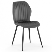 Krzesło tapicerowane szare Zoya welur stylowe kuchnia salon