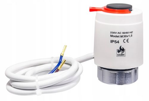 SIŁOWNIK TERMOELEKTRYCZNY DO ROZDZIELACZA ZAWORU GWINT M30 x 1,5 230V NC na Arena.pl