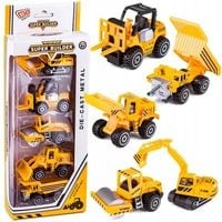 AUTKA METALOWE SAMOCHODY BUDOWLANE METAL 5 SZT.