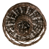 Okrągła Wiklinowa taca na karafkę i szklanki Ø34 H16/20 cm