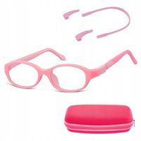 ELASTYCZNE Dziecięce Oprawki Okulary zerówki owalne + Gumka SUNOPTIC + ETUI