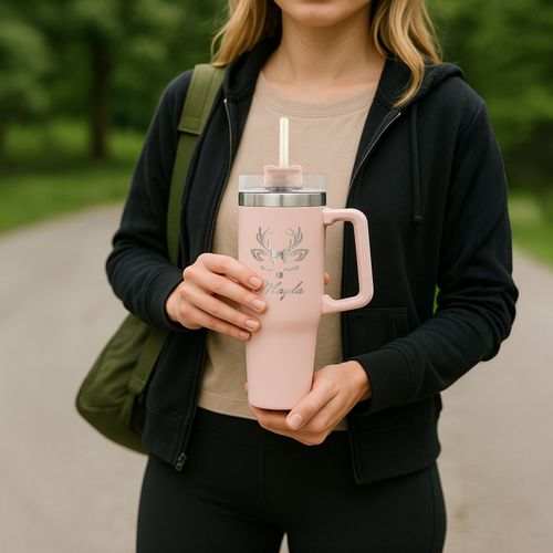 KUBEK Termiczny ze SŁOMKĄ i GRAWEREM na ŚWIĘTA dla KOBIETY na Arena.pl