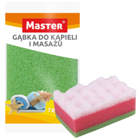 GĄBKA KĄPIELOWA DO MYCIA MASAŻU SZORSTKA TRICOLOR