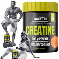 KREATYNA CREATINE MONOHYDRAT 300g POWDER KREATYNA SIŁA 300 g pomarańcz hiro