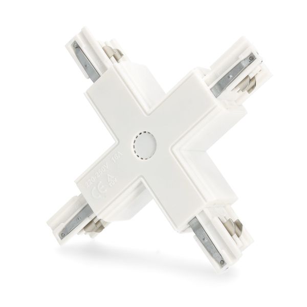 Łącznik 'X' do łączenia szyn ZEWNĘTRZNY BIAŁY do LED NEXTRACK zdjęcie 4