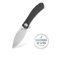 Nóż Składany Trollsky Knives Mandu EVO  Satin 14C28N Black Micarta