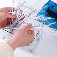 Niszczarka ręczna Mini Desktop Stationery A4 Paper Hand Crank Shredder Blue