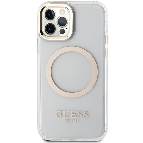 Etui Guess do iPhone 12, iPhone 12 Pro, Złoty, MagSafe zdjęcie 3