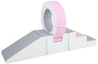 Zestaw 7 klocków piankowych Hoop (biały,pudrowy róż,szary)